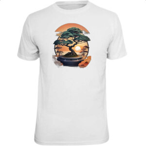 Camiseta Unissex Bonsai sunset japan