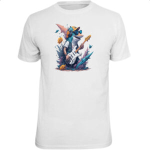 Camiseta Unissex Tubarao guitarrista