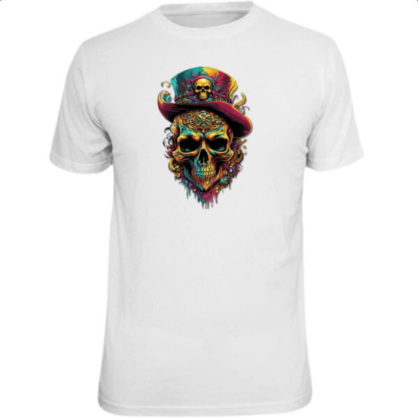 Camiseta Unissex Cranio pirata joias