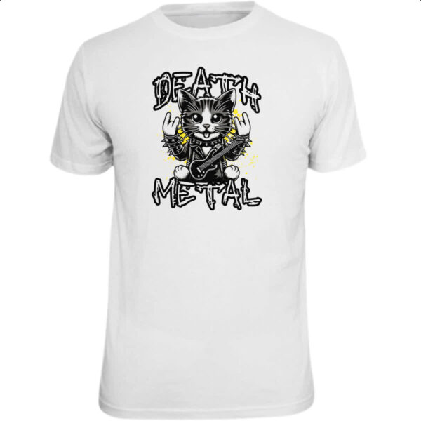 Camiseta Unissex Gato Death Metal