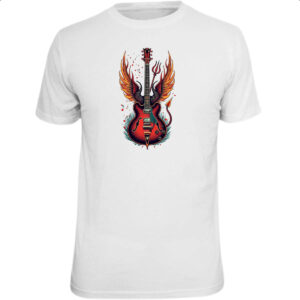 Camiseta Unissex Guitarra demoniaca