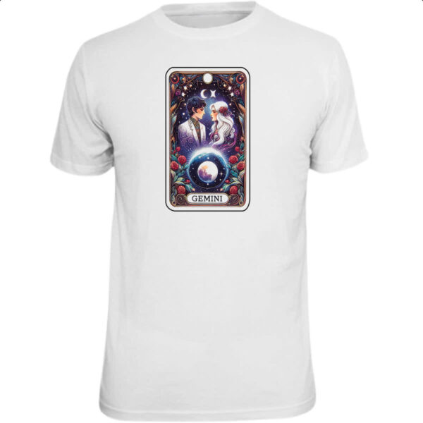 Camiseta Unissex Signo Carta Taro Gemeos