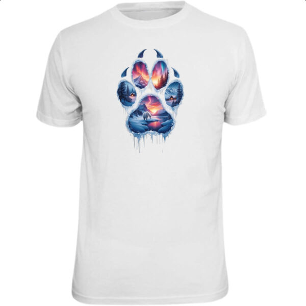 Camiseta Unissex Urso Polar Pata Paisagem