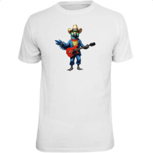 Camiseta Unissex Papaguaio guitarrista