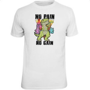 Camiseta Unissex Dinossauro No Pain No Gain