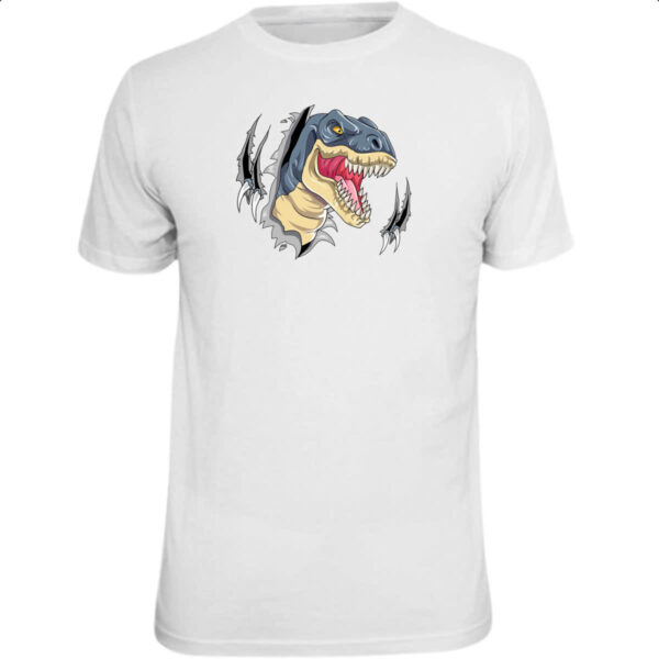 Camiseta Unissex T-Rex rasgando a camisa