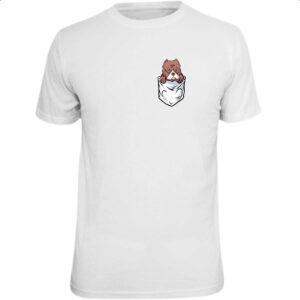 Camiseta Unissex Cachorro PitBull no bolso