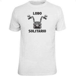Camiseta Unissex Guidao moto lobo solitario