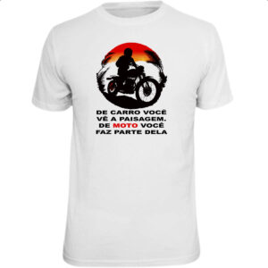 Camiseta Unissex Moto parte da paisagem