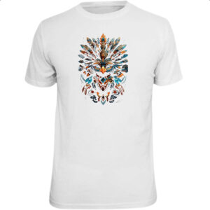 Camiseta Unissex Coruja Elementos Indigenas