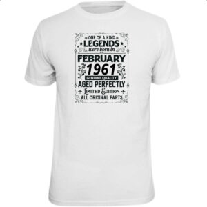 Camiseta Unissex Legends Were Born FEV-1961