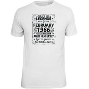 Camiseta Unissex Legends Were Born FEV-1966