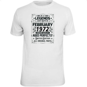 Camiseta Unissex Legends Were Born FEV-1972