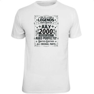Camiseta Unissex Legends Were Born JUL-2000