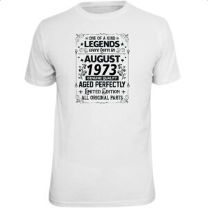 Camiseta Unissex Legends Were Born AGO-1973