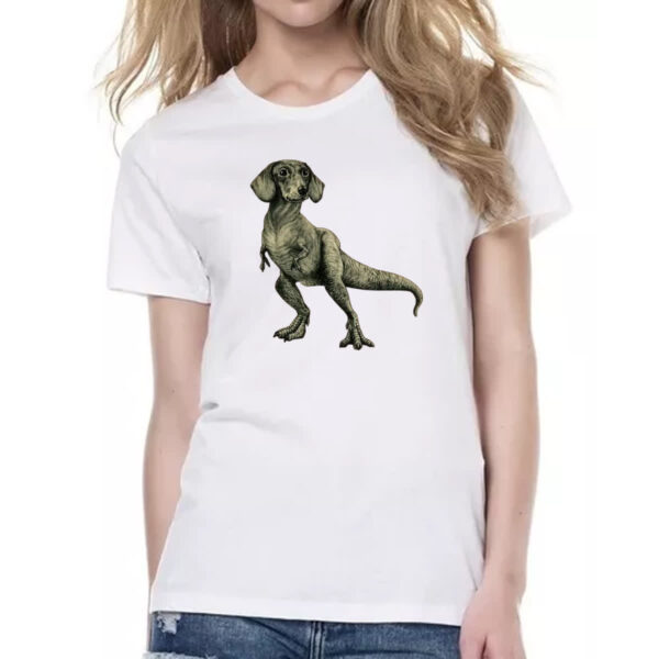 Camiseta Baby Look Dachshund Rex - Imagem 2