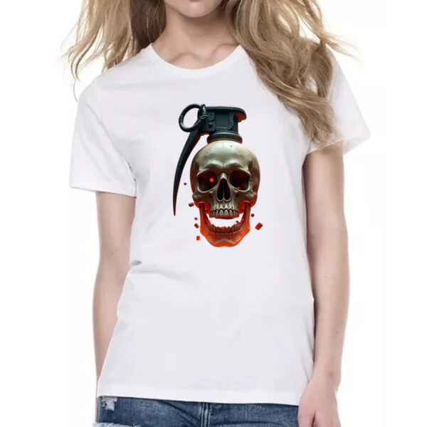 Camiseta Baby Look Granada caveira - Imagem 2
