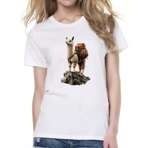 Camiseta Baby Look Lhama aventureira - Imagem 2