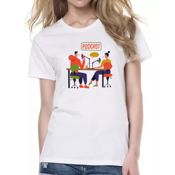Camiseta Baby Look Podcast estudio - Imagem 2