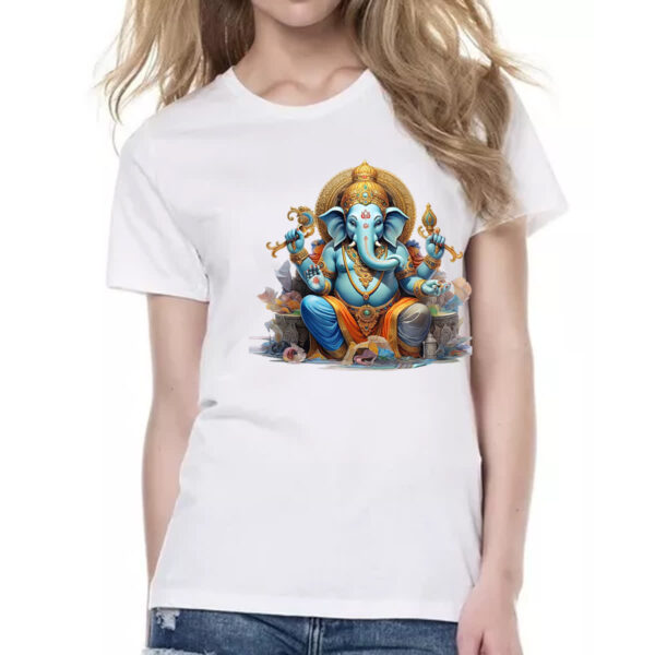Camiseta Baby Look Senhor Ganesha Deus Hindu - Imagem 2