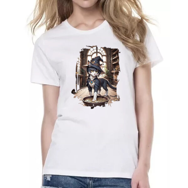 Camiseta Baby Look Gato Bruxo da Fortuna - Imagem 2