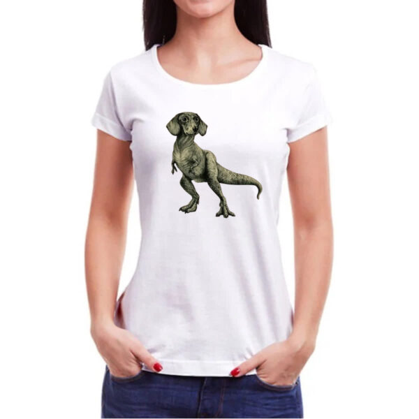 Camiseta Baby Look Dachshund Rex - Imagem 3