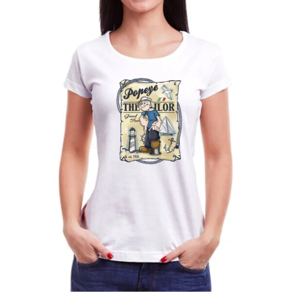 Camiseta Baby Look Nostalgia Popeye Vintage Cartaz - Imagem 3