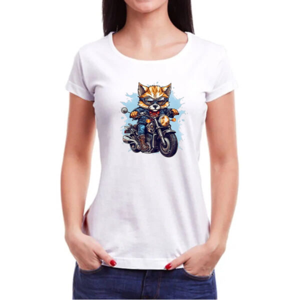Camiseta Baby Look Raposa motoqueira - Imagem 3