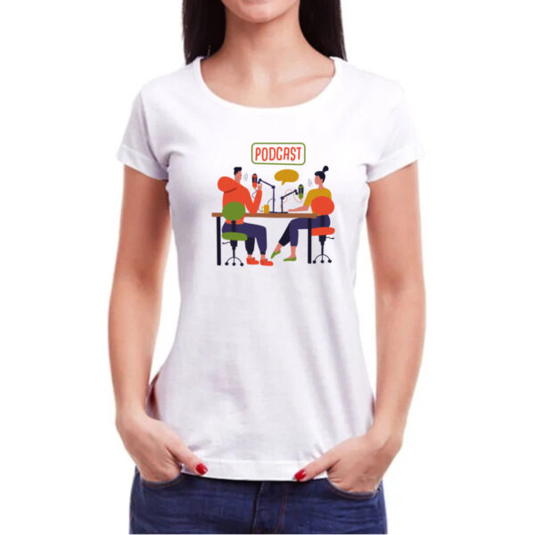 Camiseta Baby Look Podcast estudio - Imagem 3