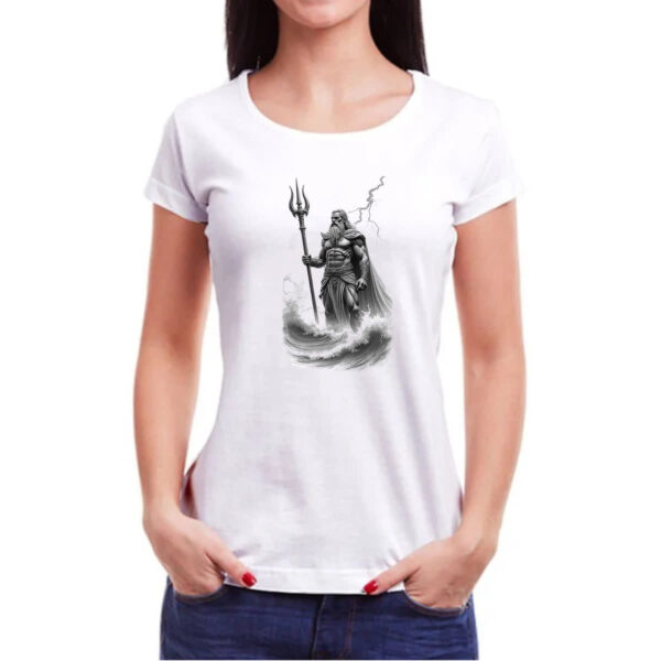 Camiseta Baby Look Poseidon esboco a lapis - Imagem 3