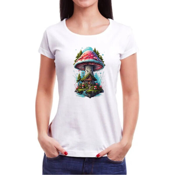 Camiseta Baby Look Cogumelo casa dos duendes - Imagem 3