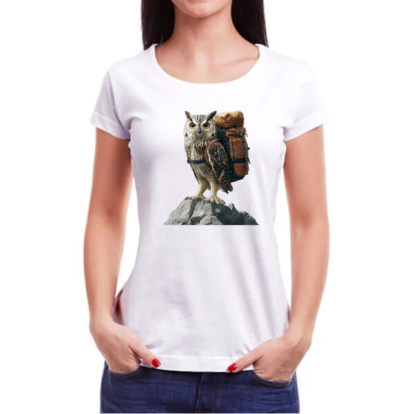 Camiseta Baby Look Coruja aventureira - Imagem 3