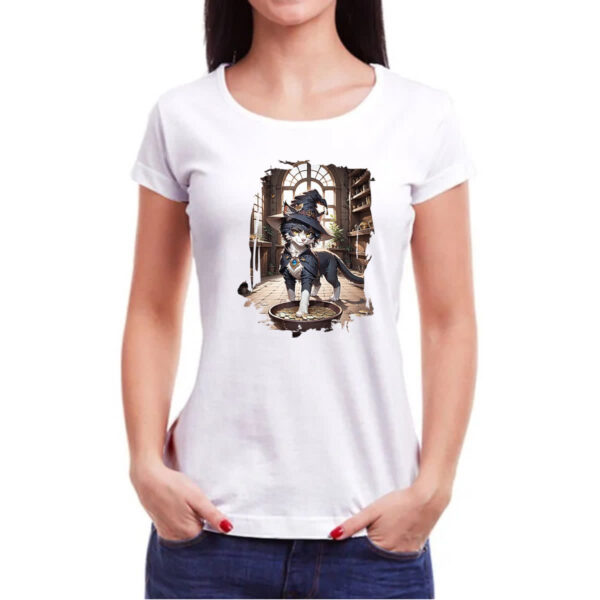 Camiseta Baby Look Gato Bruxo da Fortuna - Imagem 3