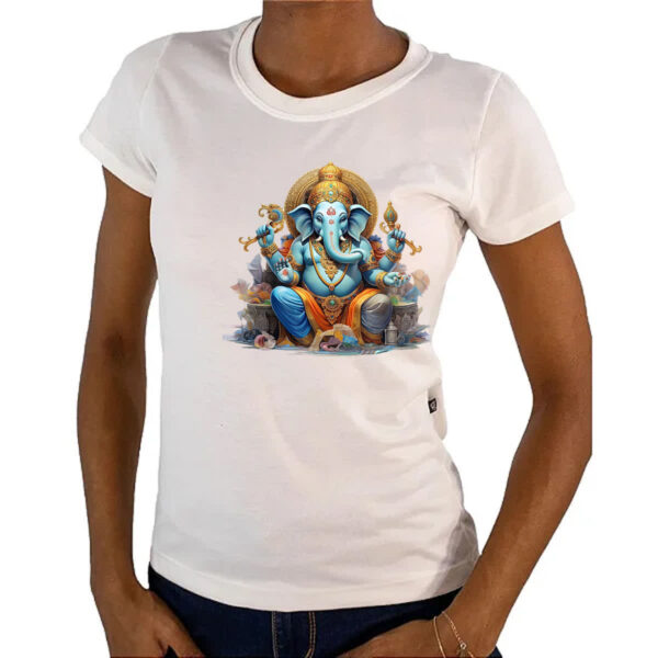 Camiseta Baby Look Senhor Ganesha Deus Hindu - Imagem 4