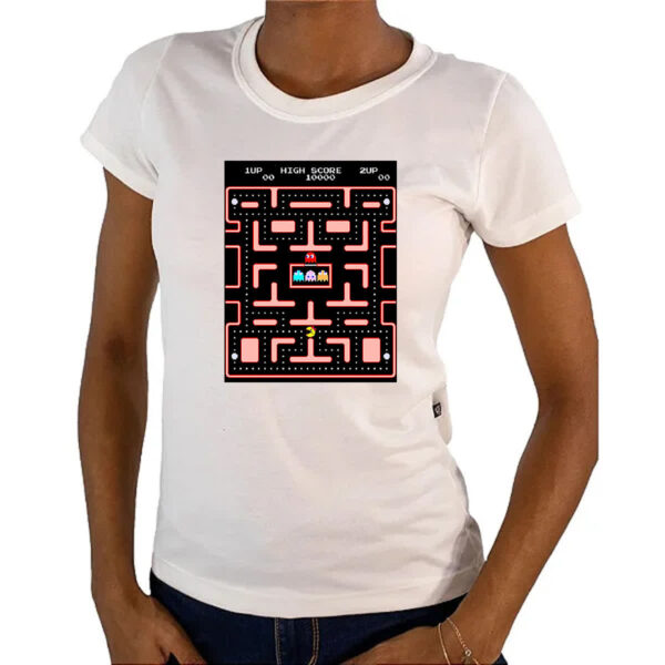 Camiseta Baby Look Retro Game Miss Pacman - Imagem 4