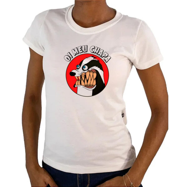 Camiseta Baby Look Oi meu chapa - Imagem 4