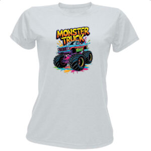 Camiseta Baby Look Monster Truck Splash Art