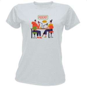 Camiseta Baby Look Podcast estudio