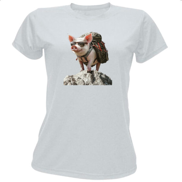 Camiseta Baby Look Porco aventureiro