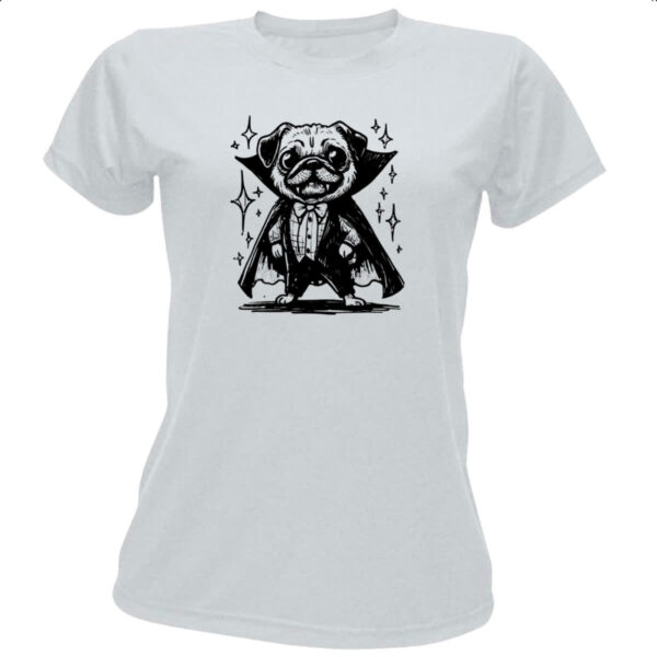 Camiseta Baby Look Pug Vampiro
