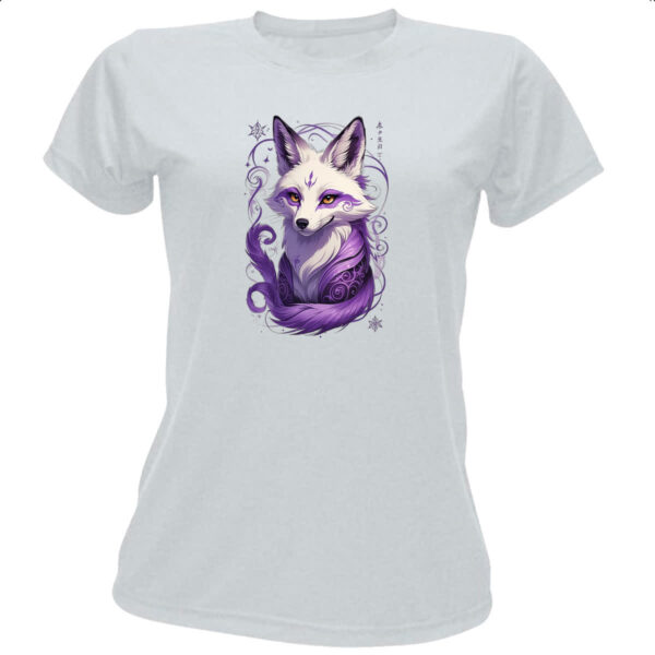 Camiseta Baby Look Raposa Kitsune Tatoo Arte