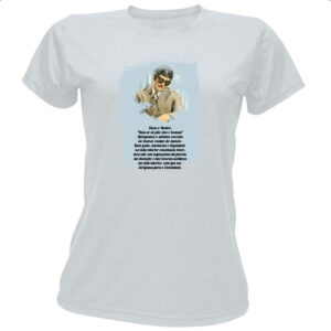 Camiseta Baby Look Espiritismo nem so de pao vive o homem
