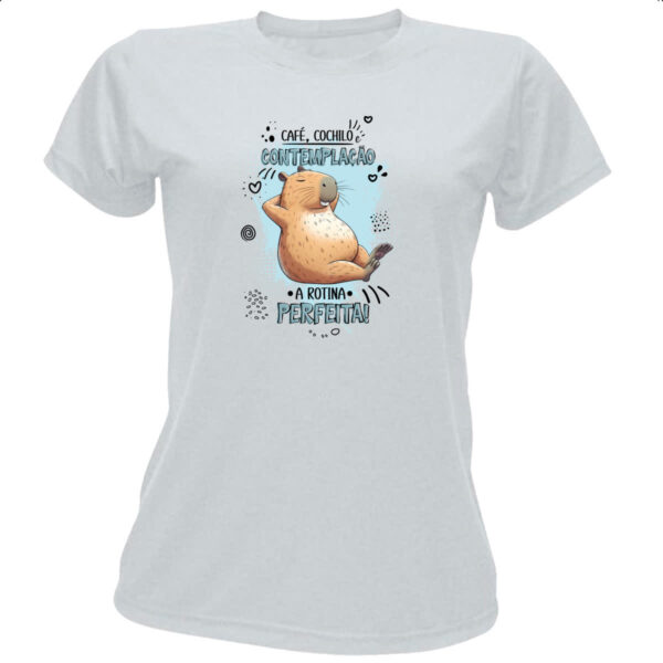 Camiseta Baby Look Capirava rotina perfeita