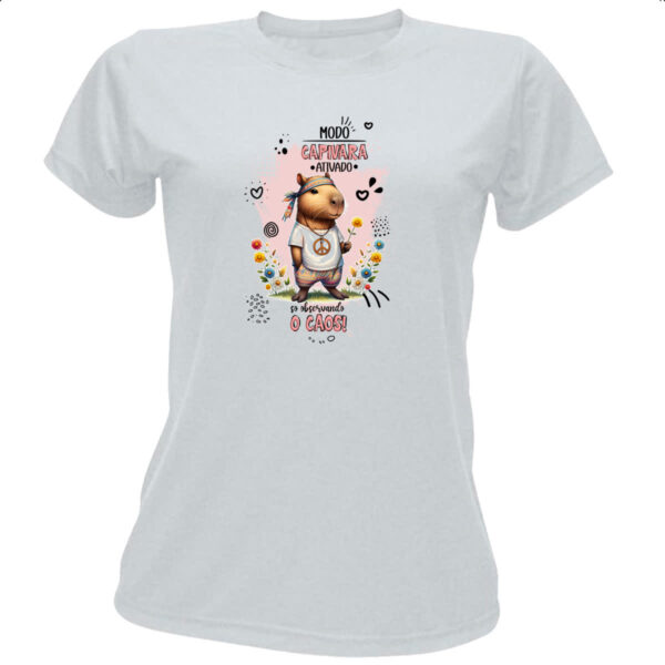 Camiseta Baby Look Capivara modo ativado