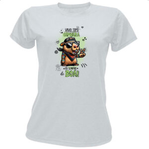 Camiseta Baby Look Capivara sempre de boa