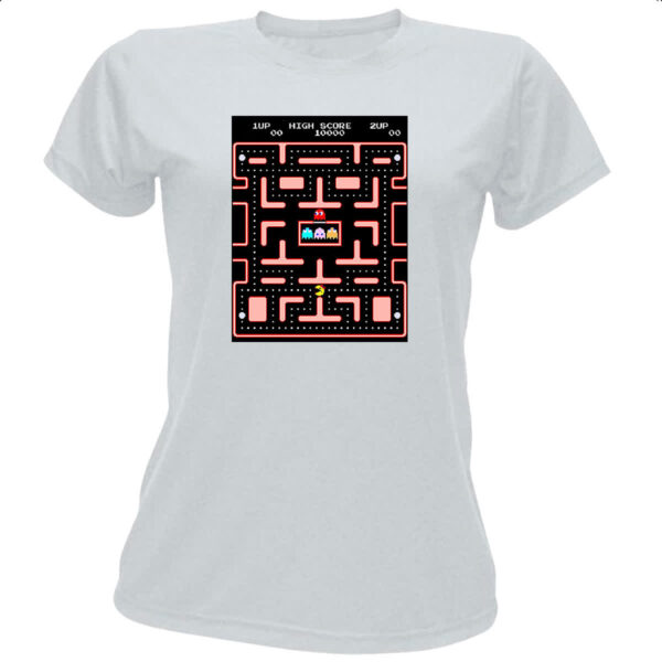 Camiseta Baby Look Retro Game Miss Pacman
