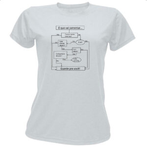 Camiseta Baby Look Logica Simples Comentario
