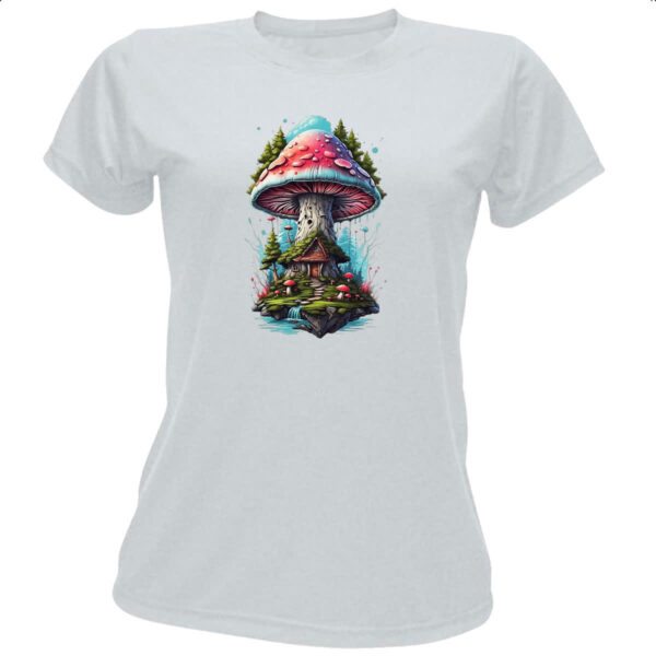 Camiseta Baby Look Cogumelo casa dos duendes