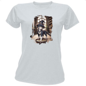 Camiseta Baby Look Gato Bruxo da Fortuna