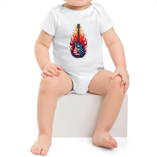 Body infantil Guitarra EUA Flamejante - Imagem 2